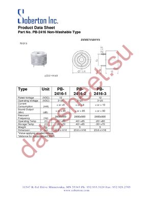 PB-2416-2 datasheet  